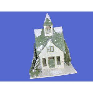 Cardboard  Christmas Village  Church Christmas Decor